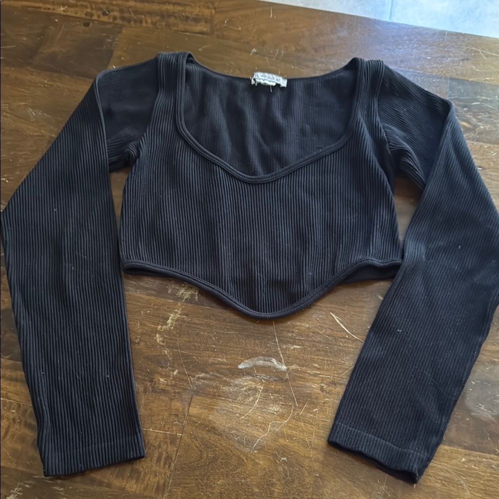 Zara Elegant Black Knit Blouse - Picture 1 of 3
